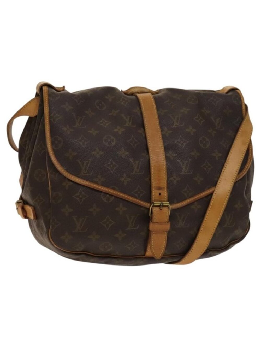 Authentic LOUIS VUITTON Monogram Saumur 35 Shoulder Bag M42254 LV